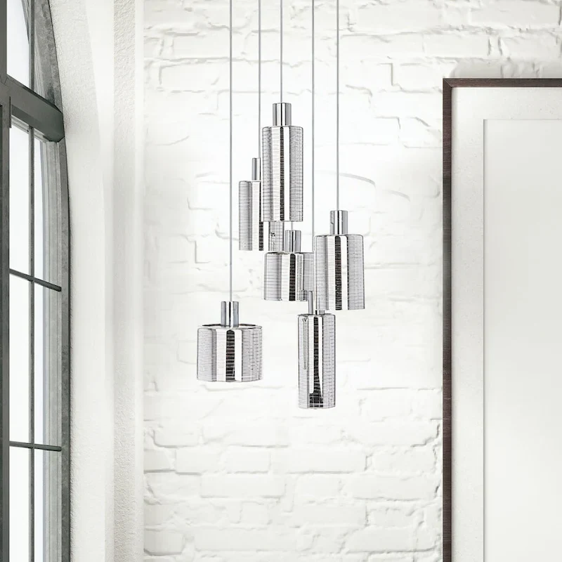 SAFAVIEH Lighting Trinh Pendant - 19 x19 x34-84.5  - Black - 19Wx19Dx85H