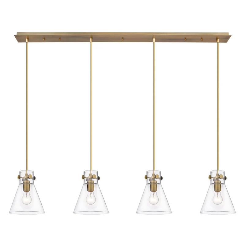 Innovations Lighting Newton Cone - 4 Light 8  Cord Hung Linear Pendant