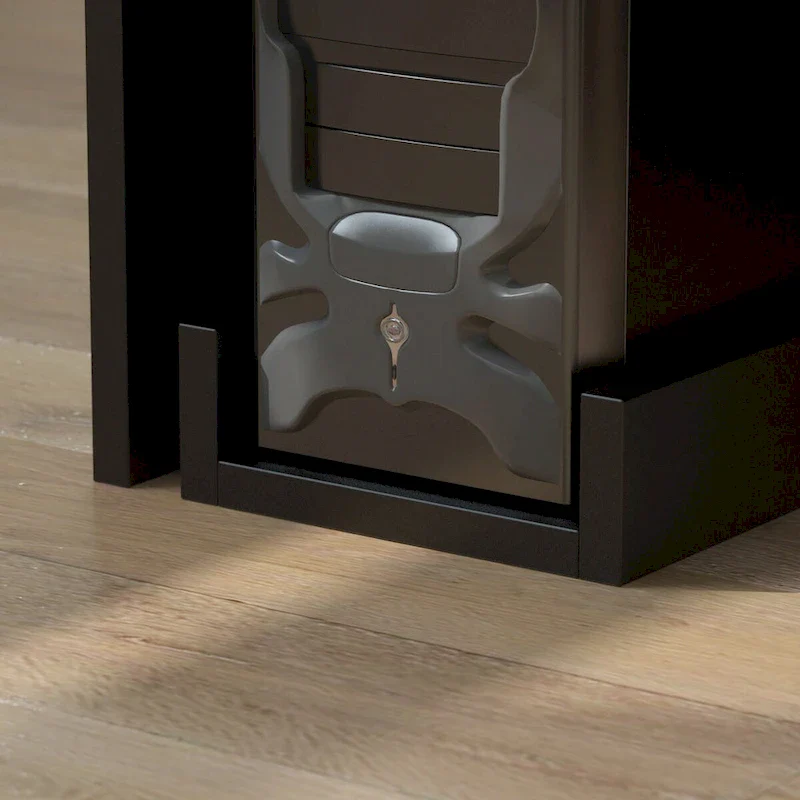 Timechee 55.9W 48.4H L-Shape Wood Reception Desk Drawer With Lock