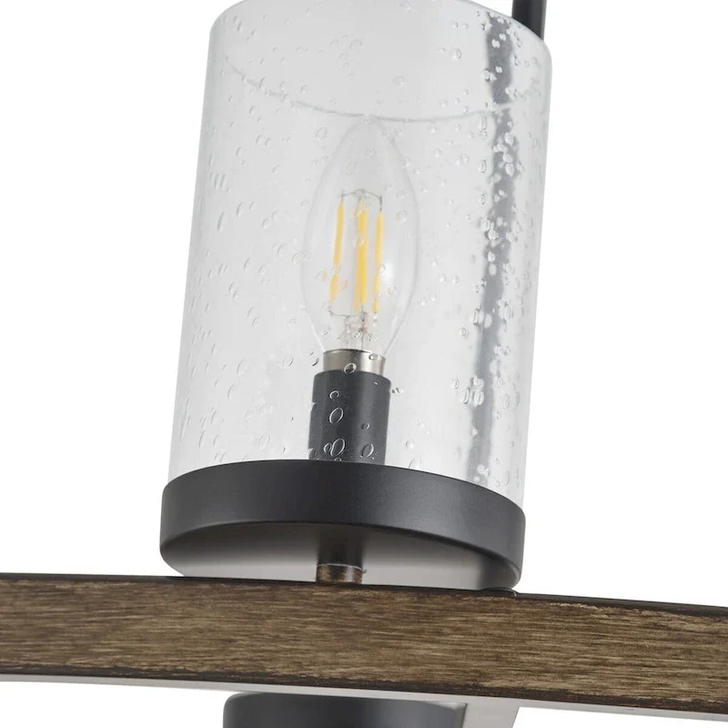 6-Lights Creative Modern Glass Shape Round Dimmable Chandelier - 35.8 D10.2 W72 H (Adjustable)