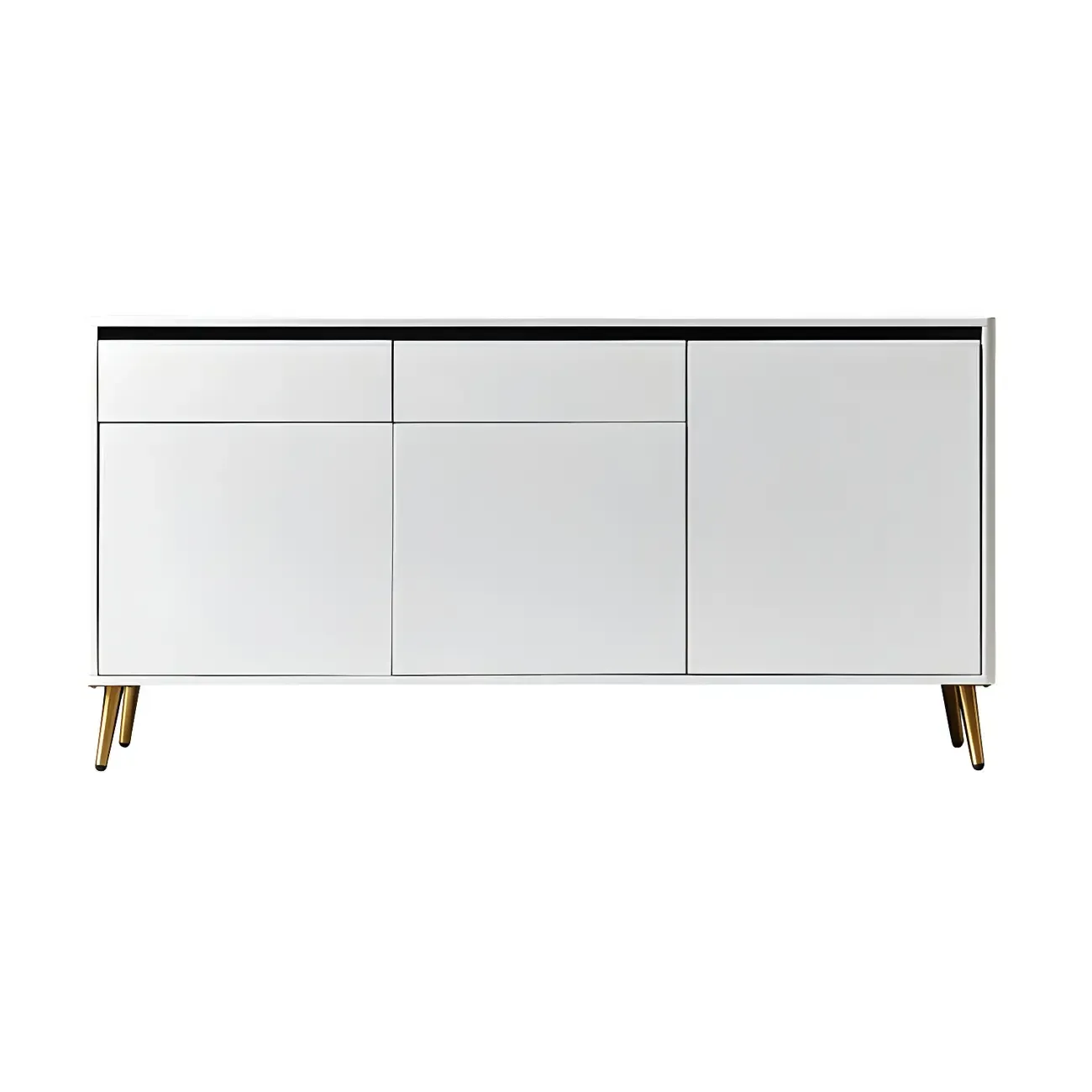 Modern Stone Countertop Sideboard with Cabinets