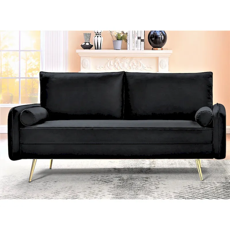 Villeda 70W Polyester Square Arms Sofa
