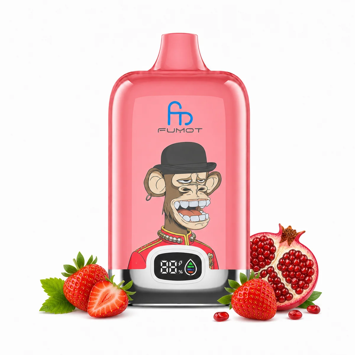 Fumot Digital Box 12000 Strawberry Pomp – Einweg-Vape, Produktansicht