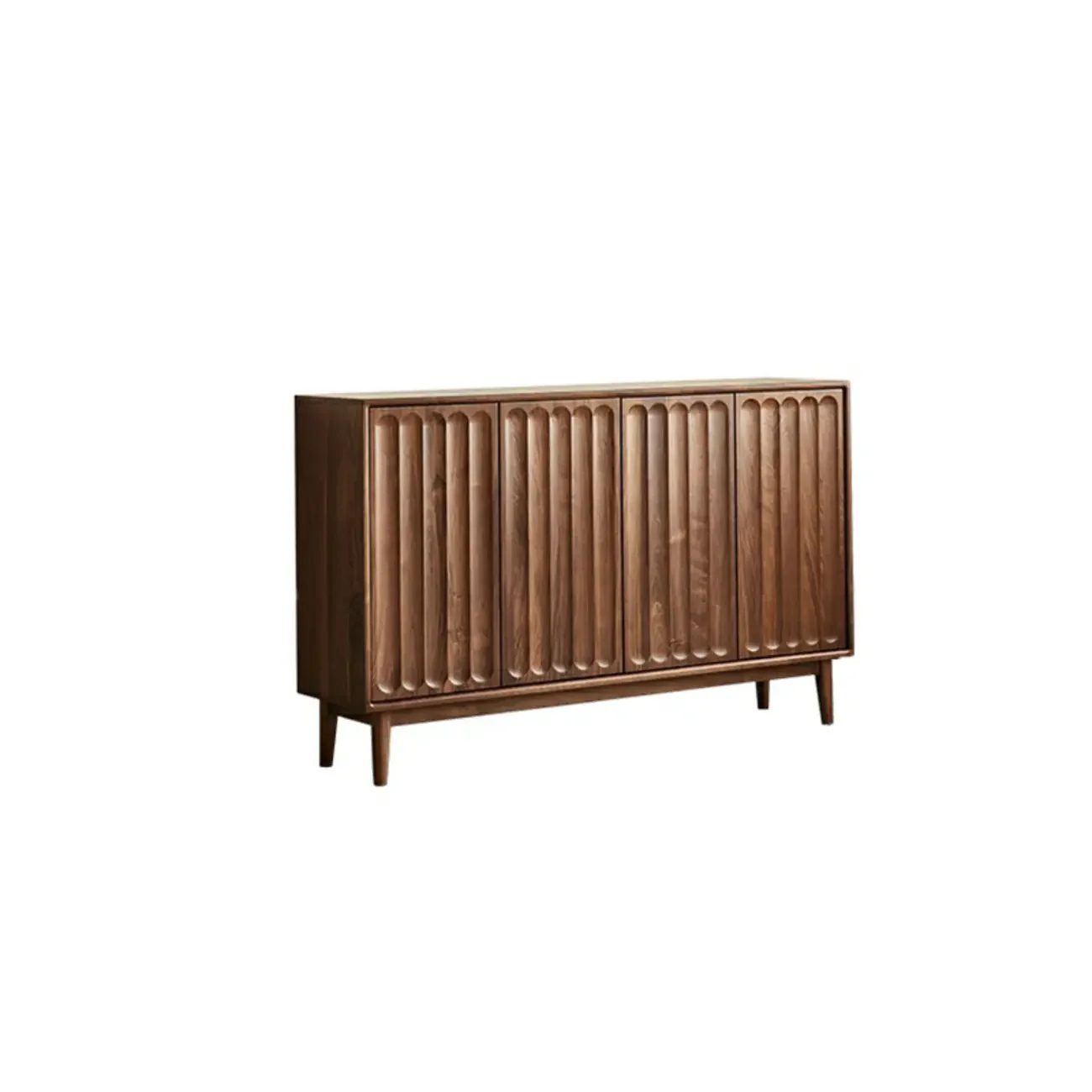 Scandinavian Pine Wood Accent Cabinet in Free-standing