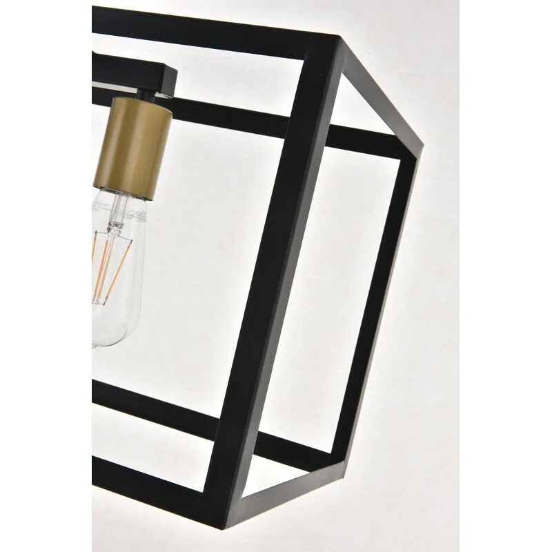 Resolute 3 light black Pendant