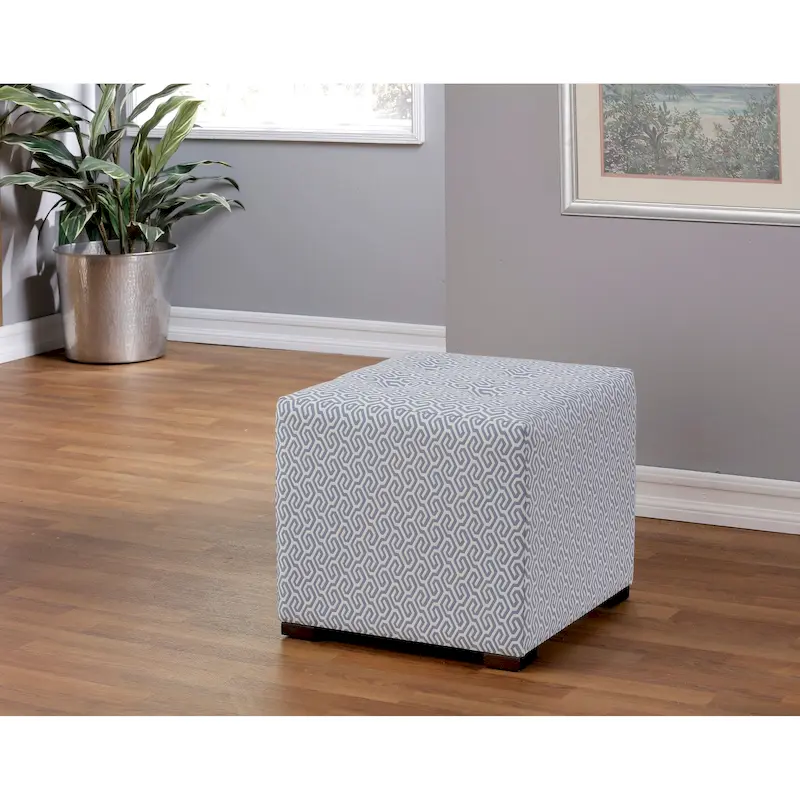 Merton Transtional Square Button Tufted Ottoman
