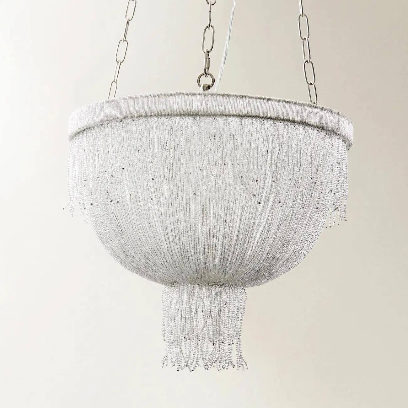 Luxury Elegant Clear Glass Beaded Chandelier