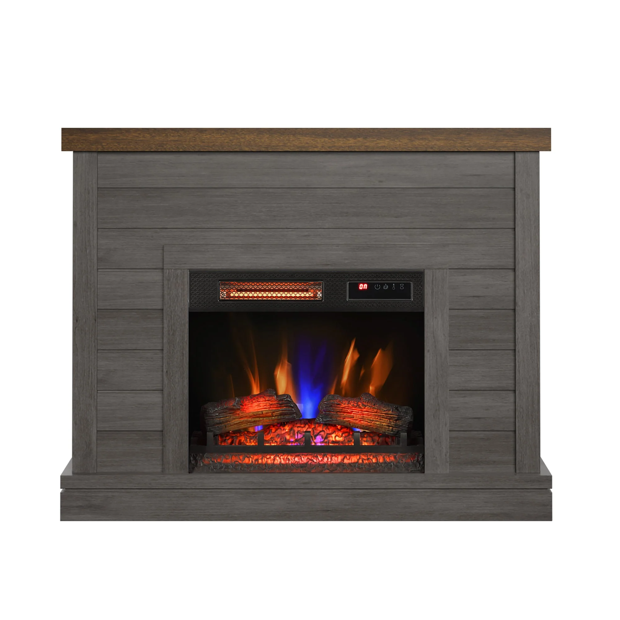 duraflame? Farmhouse Shiplap Electric Fireplace Wall Mantel