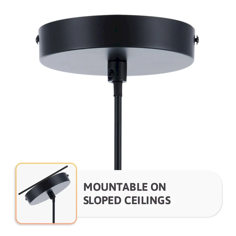 CO-Z Boho Handwoven Hemp Rope Dome Pendant Light Fixture - Tan