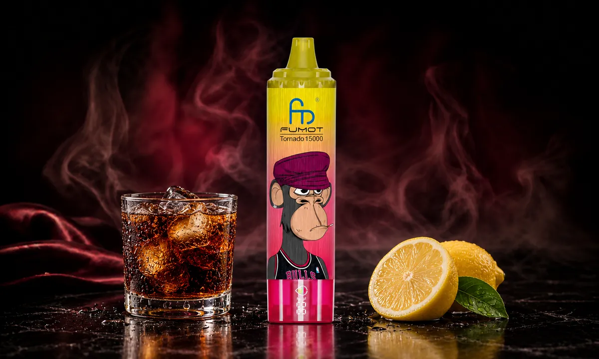 FUMOT Tornado 15000 Cola Lemon – E-Zigarette in einer atmosphärischen Produktszene