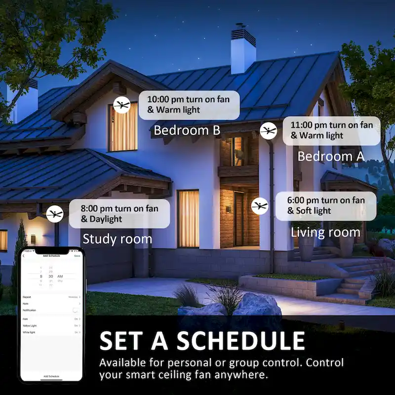 CARRO Elliott 52  5-Blade Smart Ceiling Fan with LED Light and Remote Control-Walnut Fan Blade