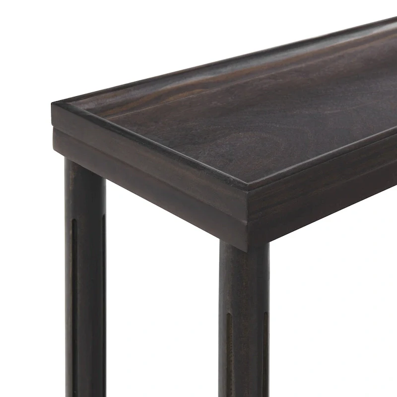 NewRidge Home Goods Harrison Narrow Side Tables, Espresso, Set of 2