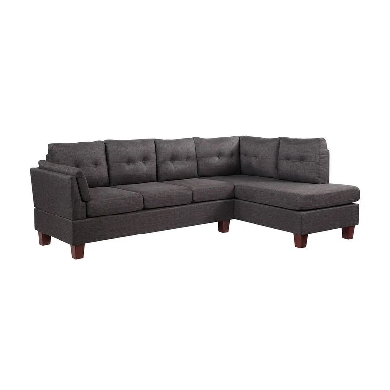 Dalia Linen Modern Sectional Sofa with Right Facing Chaise