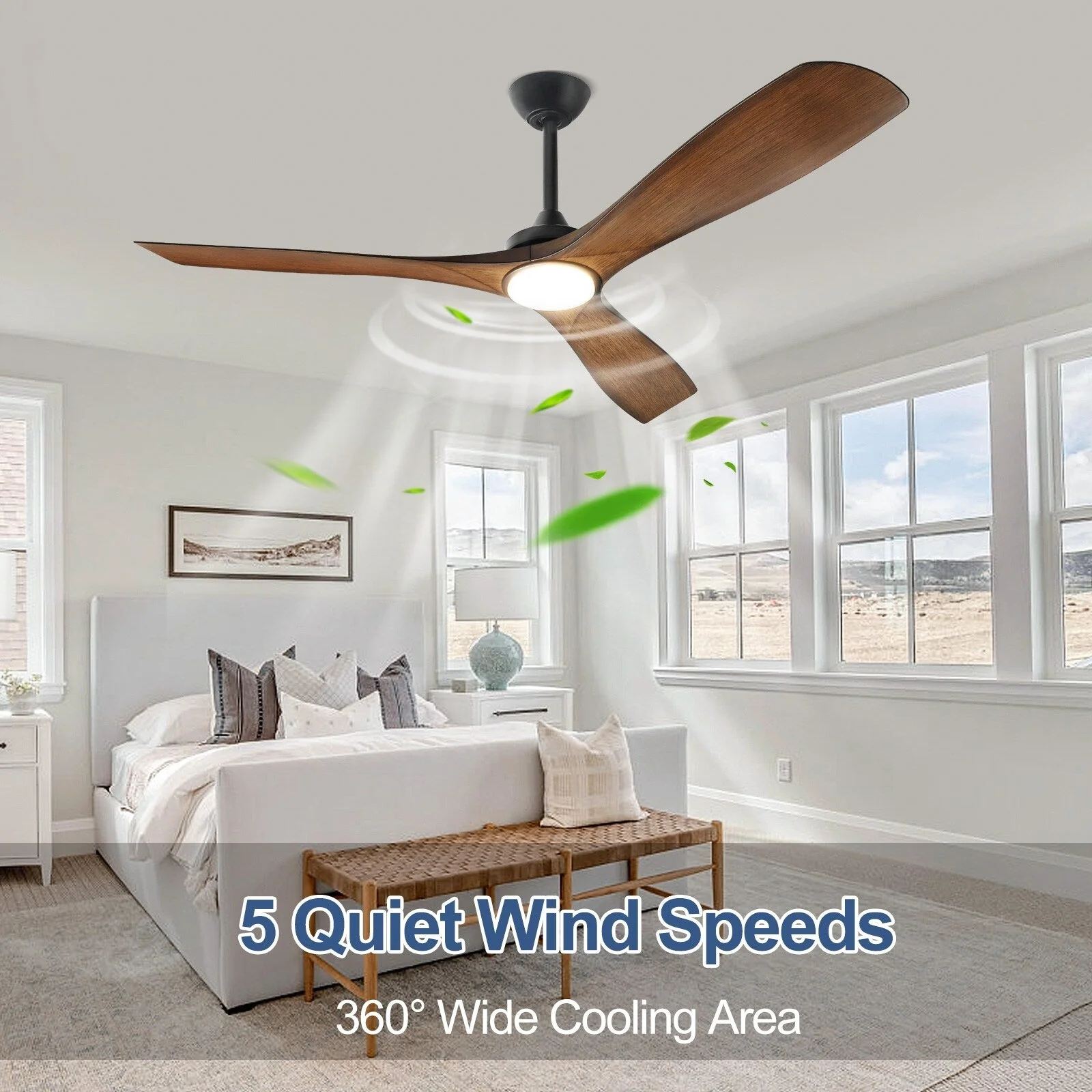 Remote Ceiling Fan with Lights Flush Mount