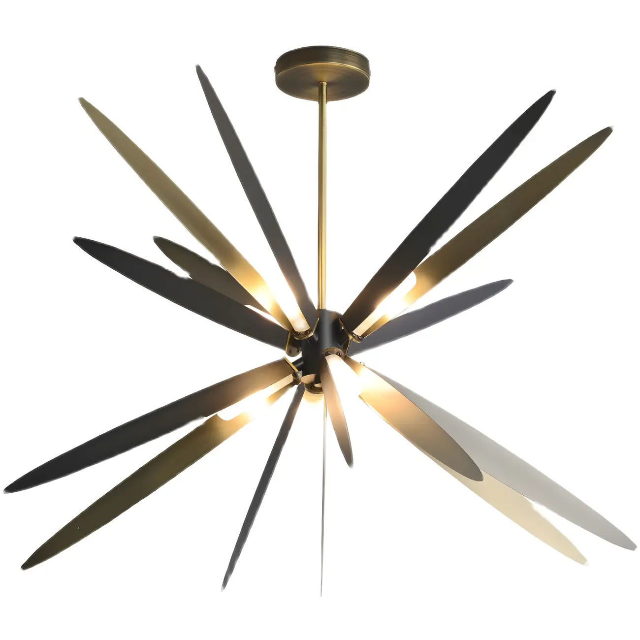 Modern Metal Sputnik Starburst Chandelier Adjustable Downrod