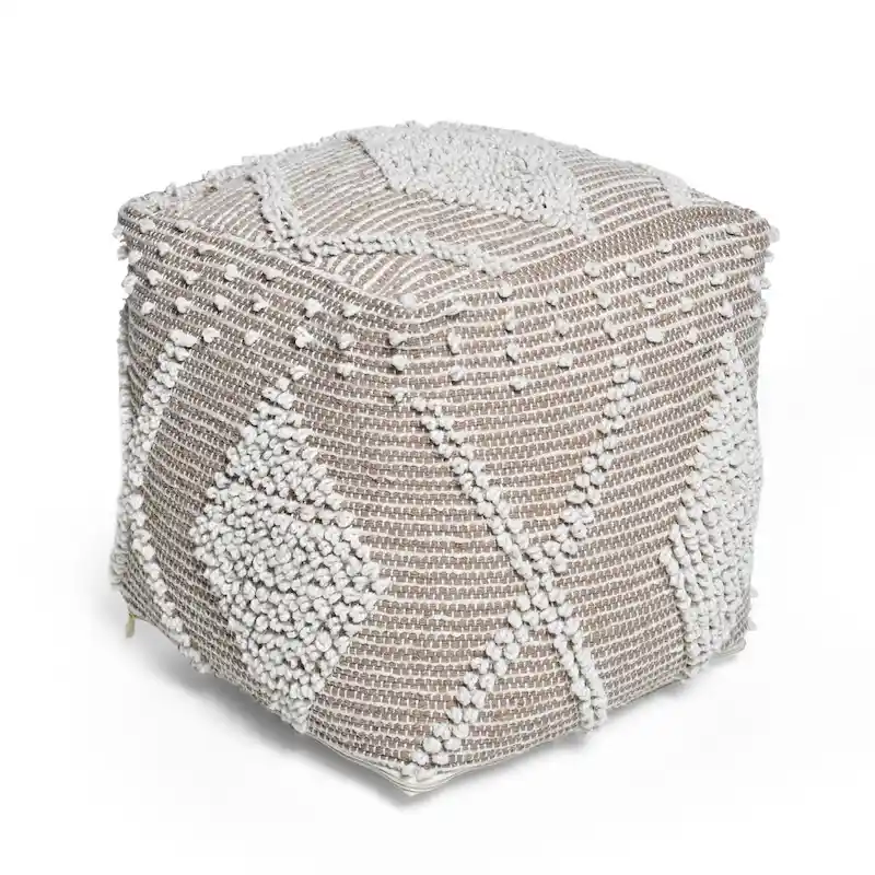 Brinket Boho Cube Yarn Pouf by Christopher Knight Home