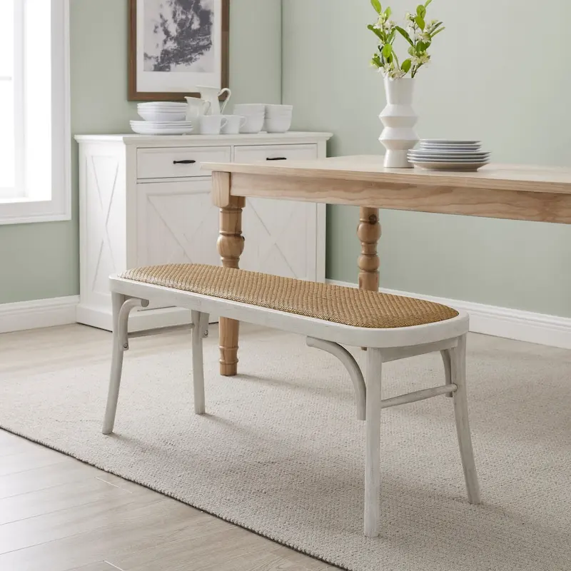 Bernsley Bentwood Rattan Dining Bench