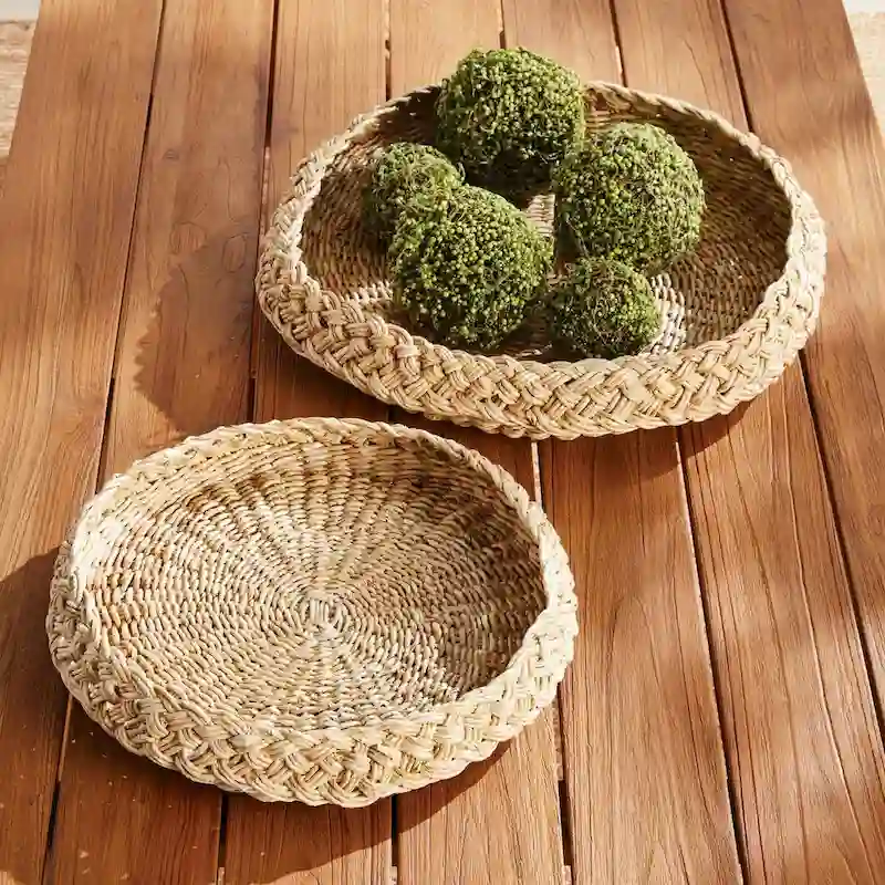Abaca French Braided Trays