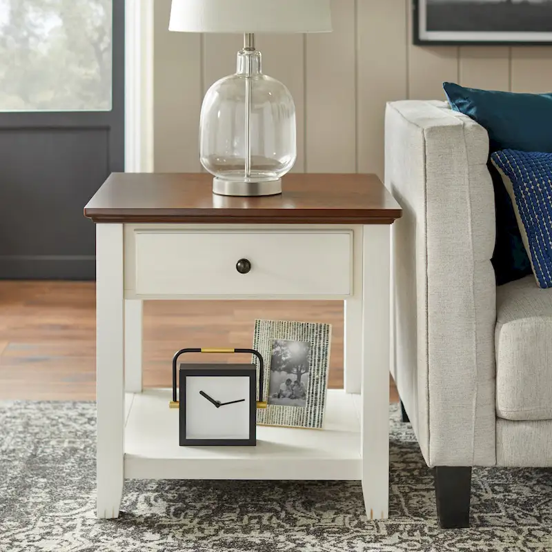 Simple Living Charleston End Table - 24  H x 23.75  W x 23.75  D