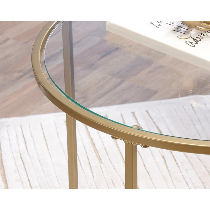 Int Lux Side Table Round Satin Gold