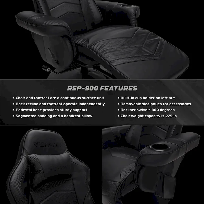 RESPAWN 900 Gaming Recliner - Reclining Gaming Chair with Footrest, Gaming Chair Recliner