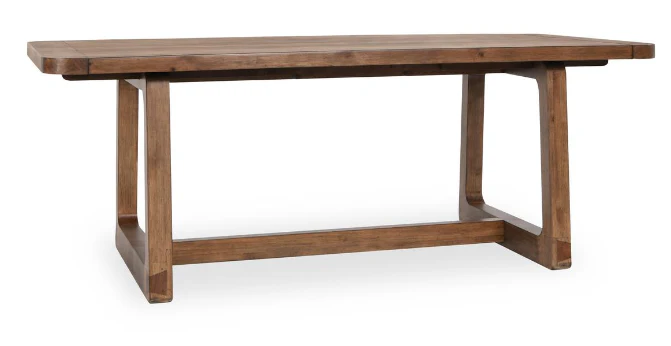 Lyra Pine Wood 80-110 Ext Dining Table Smoke Brown