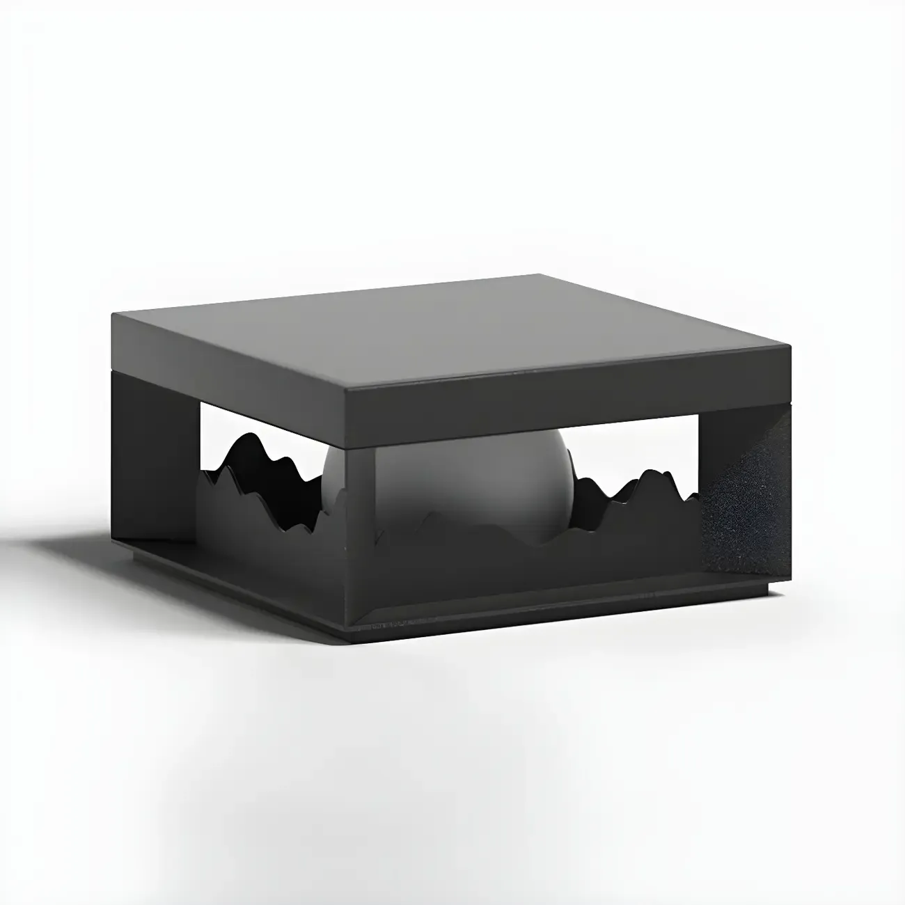 Elegant Stainless Steel Black Square Post Table Lamp