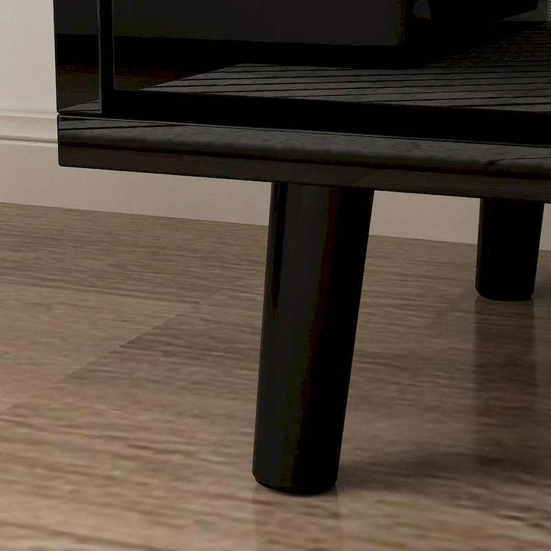 30 Recessed Electric Fireplace High Glossy TV Stand Combo Fireplace