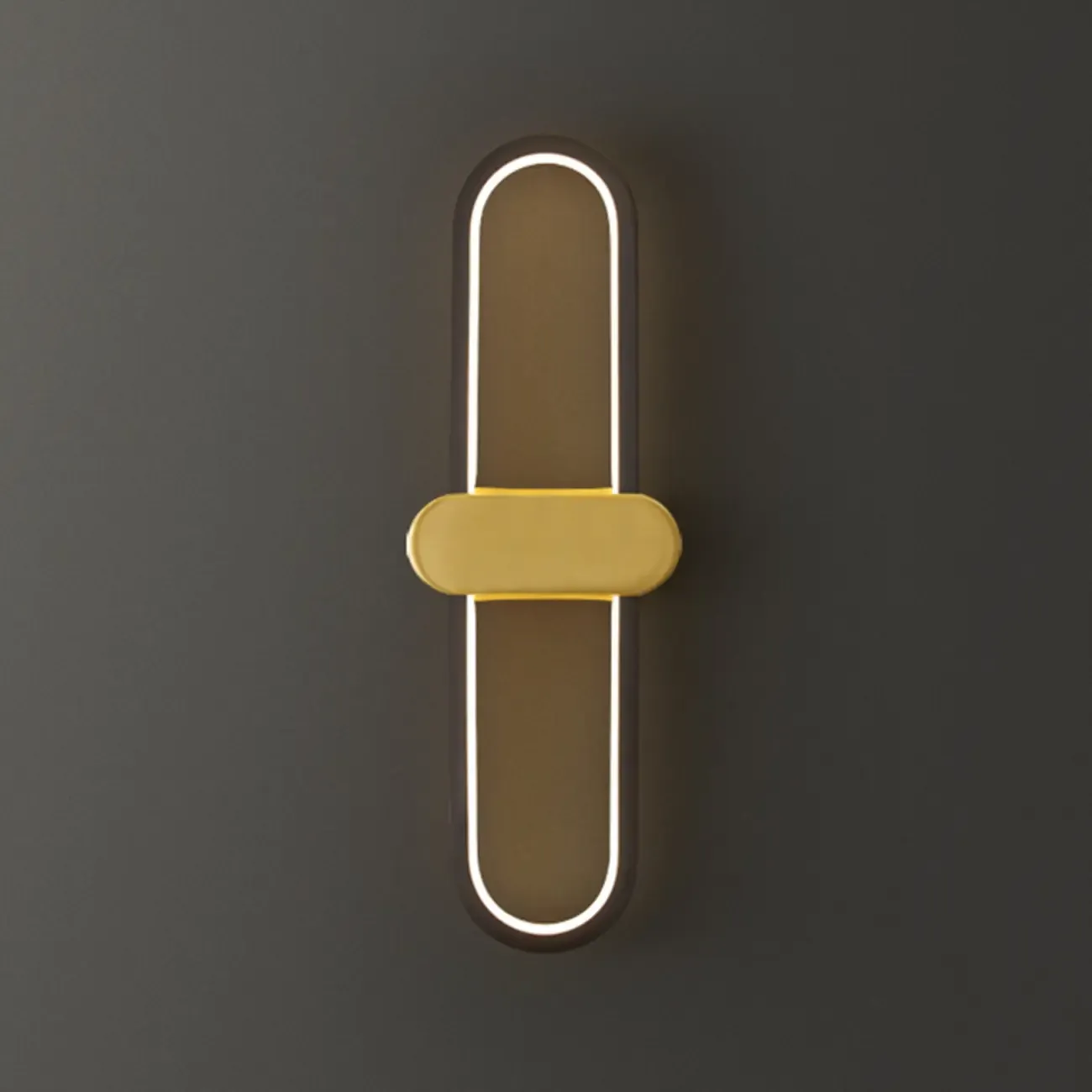 Modern Oval Wall Vanity Light with Silica Gel Shade