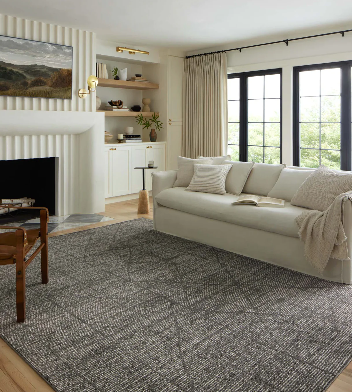 Kamala Charcoal/Ivory Rug