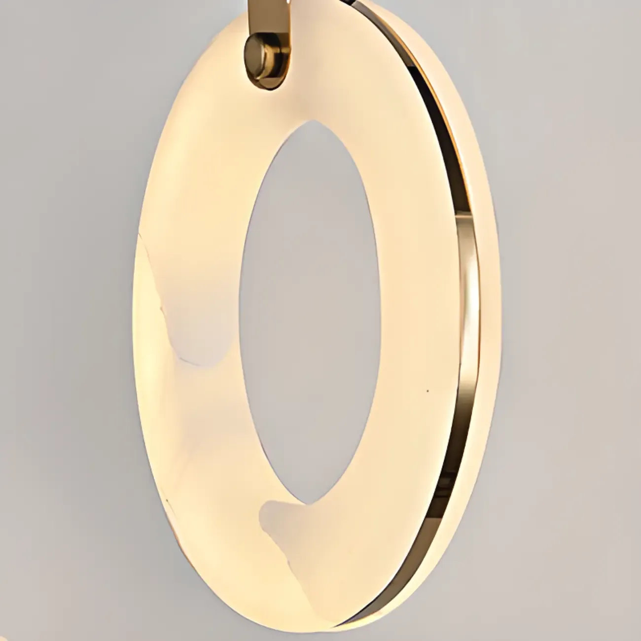 Adjustable Gold Metal Circle Hanging Pendant Light