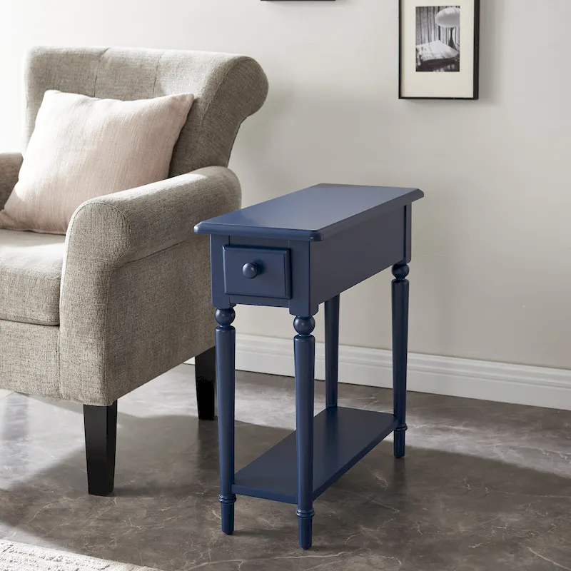 Coastal Chairside Wood Accent Table