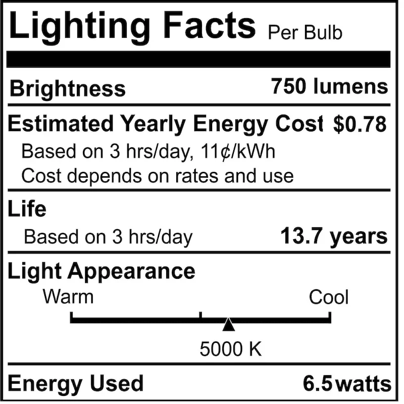 Bulbrite LED Filament Pack of (4) 6.5 Watt Dimmable B11 Light Bulbs with a Clear Finish and Medium (E26) Base - Warm White Light