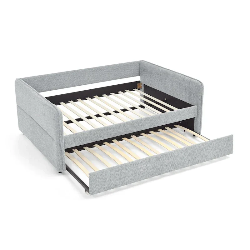 Full Boucle Daybed with Trundle