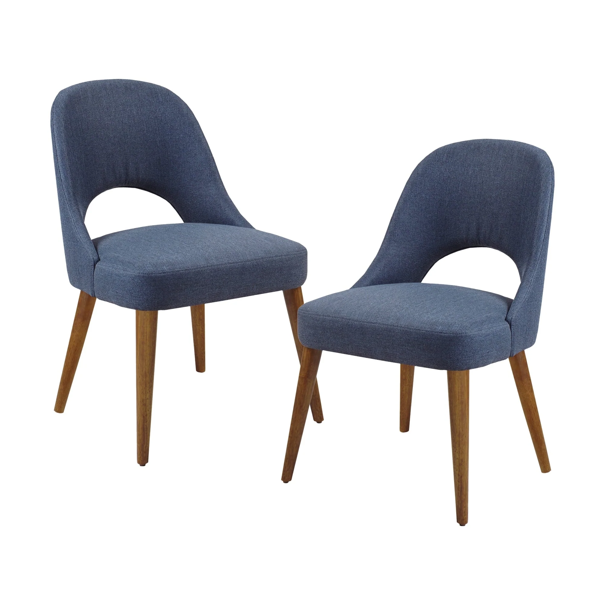 INK IVY Nola Upholstered Dining Side Chairs with Cutout Back design (Set of 2)