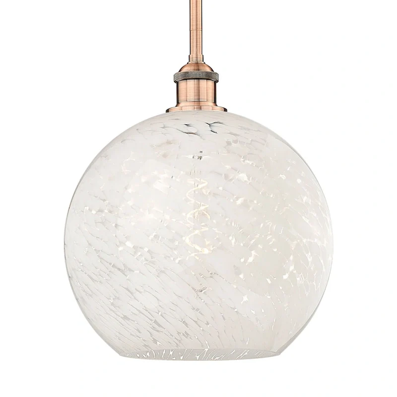 Innovations Lighting 616-1S 13 12 White Mouchette Pendant White