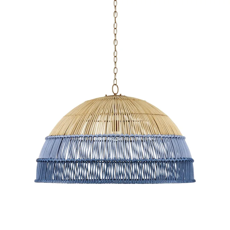 Currey & Company Senjyo Blue Pendant - 23.75 h x 36.25 dia