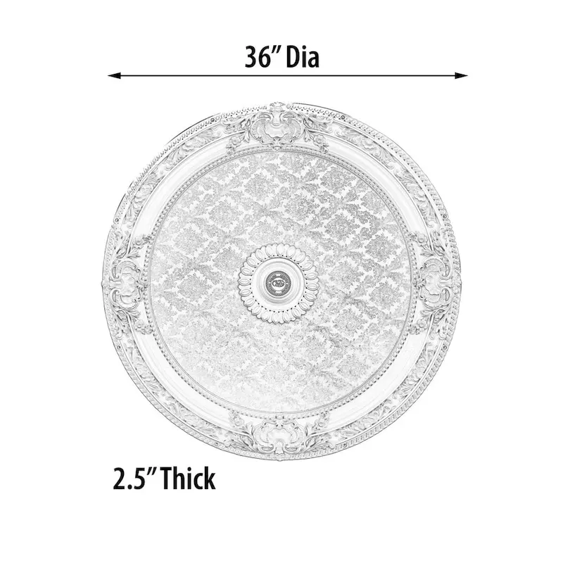 Blanco Round Chandelier Ceiling Medallion 36in