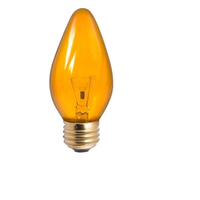 Bulbrite Fiesta Pack of (25) 40 Watt Dimmable Amber F15 Medium (E26) Incandescent Bulb - 40 Watt