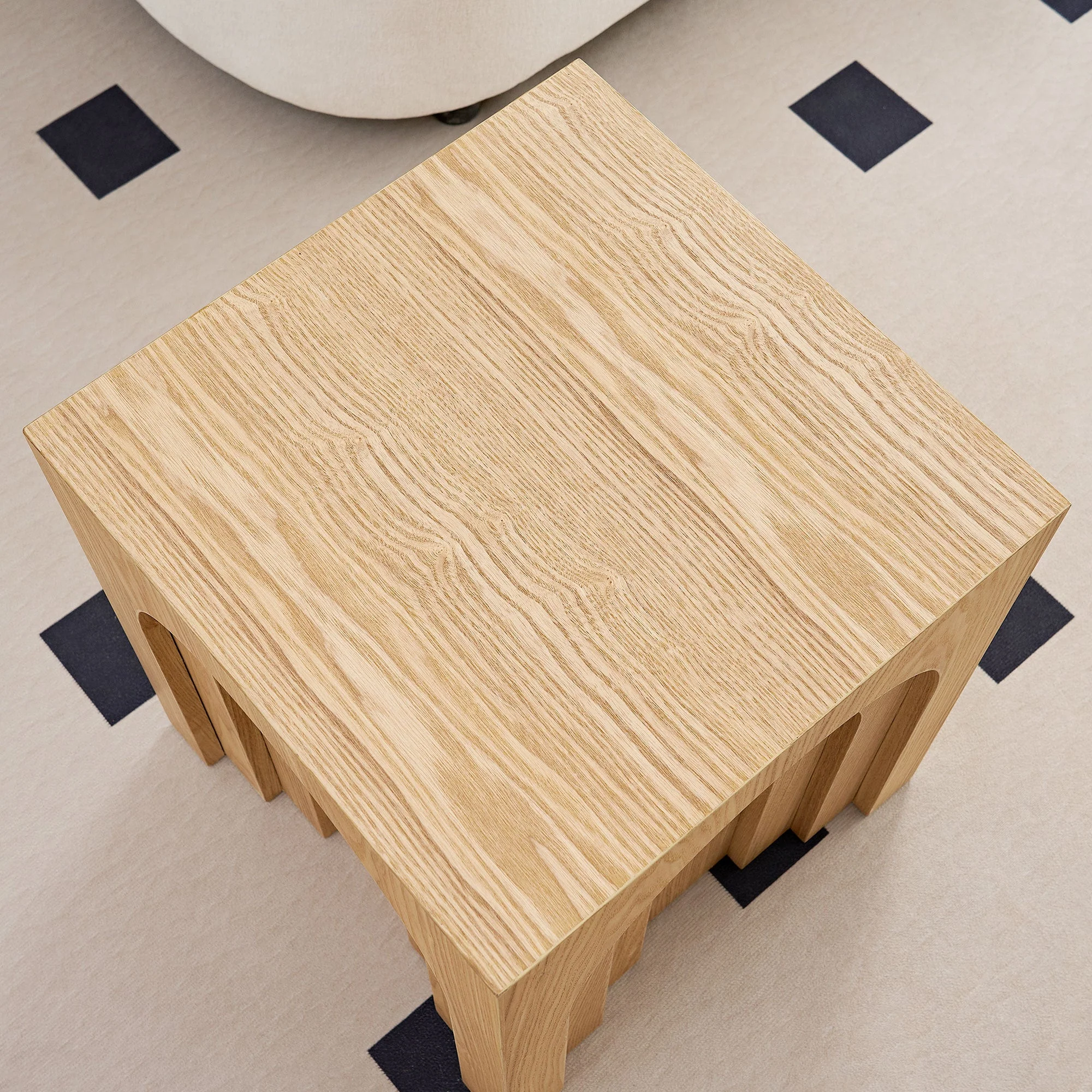 Walker Edison | Curve Design Square Side Table