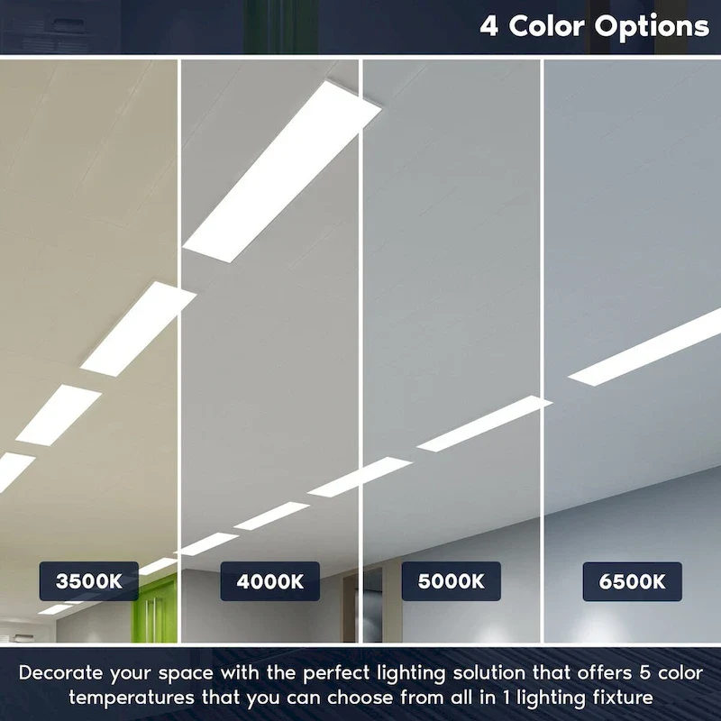 Luxrite 4FT T5 LED Tube Lights, Type B, 24W=54W, 4CCT 3500K-6500K, 45.79 , Ballast Bypass, 3200LM, UL, DLC (4 Pack) - 4