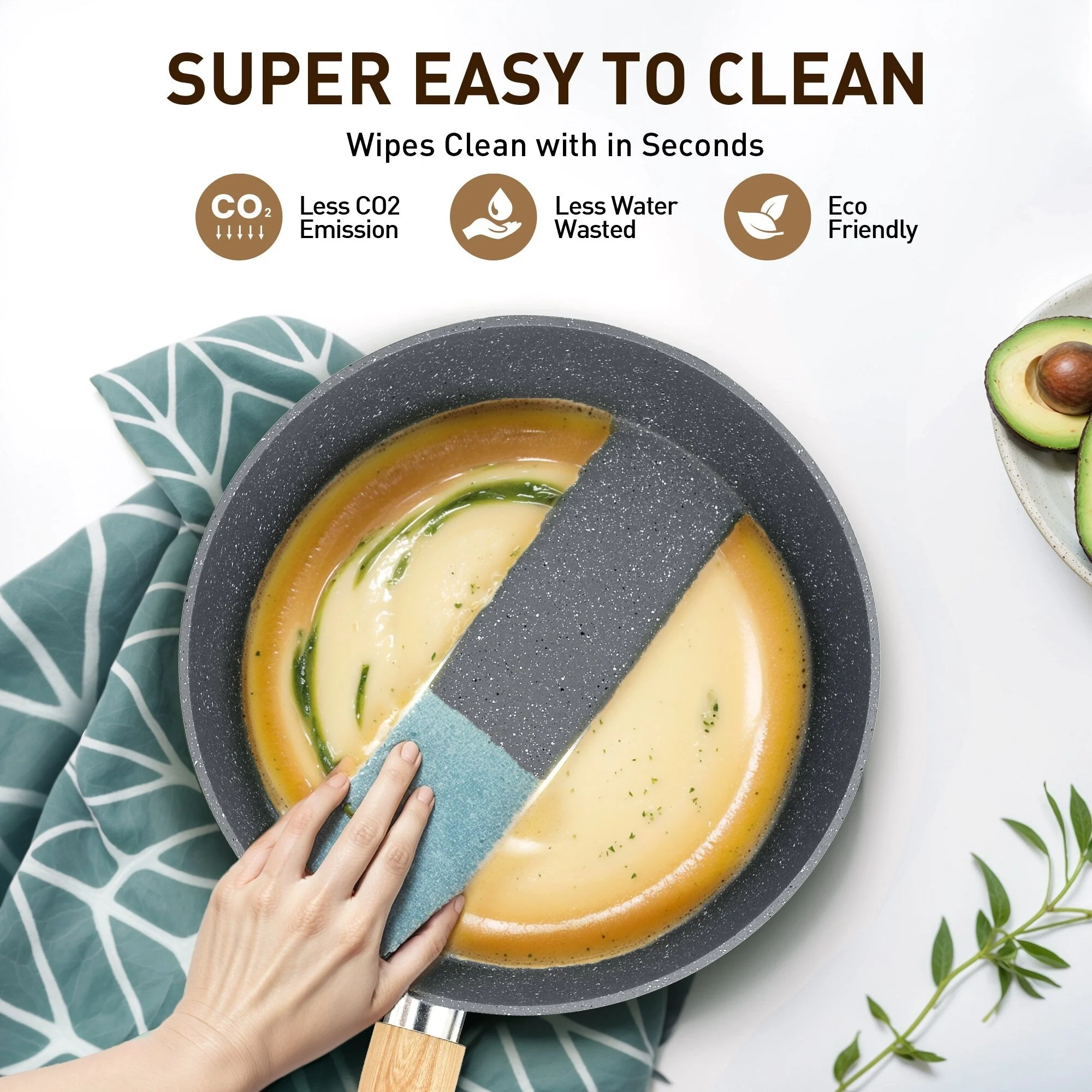 Kitchen Cookware Sets Nonstick, 12 Piece Pots and Pans Set Granite Cooking Set