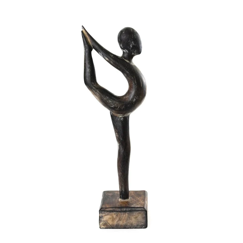 12  Wooden Handmade Abstract Ballet Dancer Sculpture Statue Handcrafted Gift Art Home Decor Figurine Accent Hand Carved