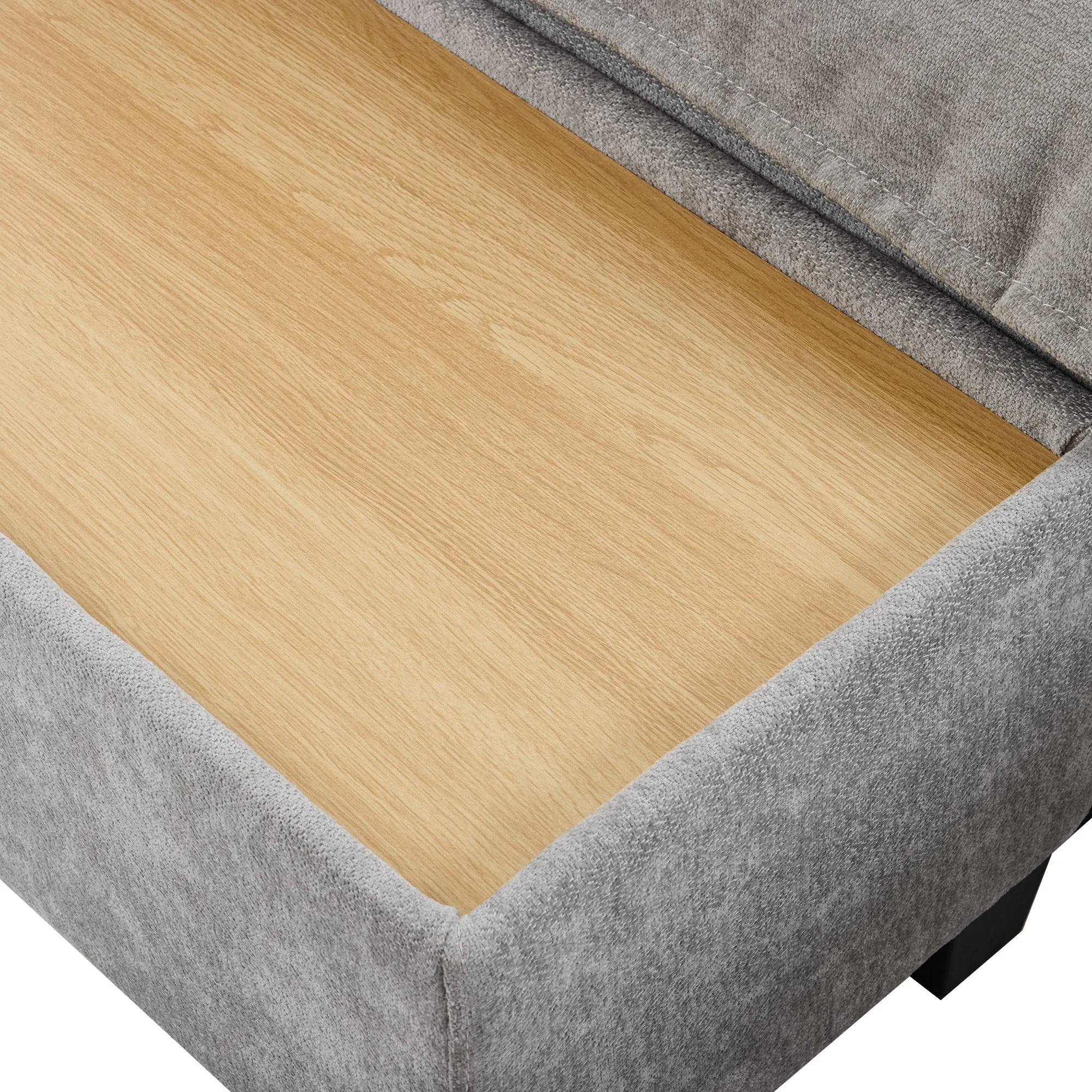 Walker Edison | Cloud Chenille Modular Sectional Sofa with Coffee Table