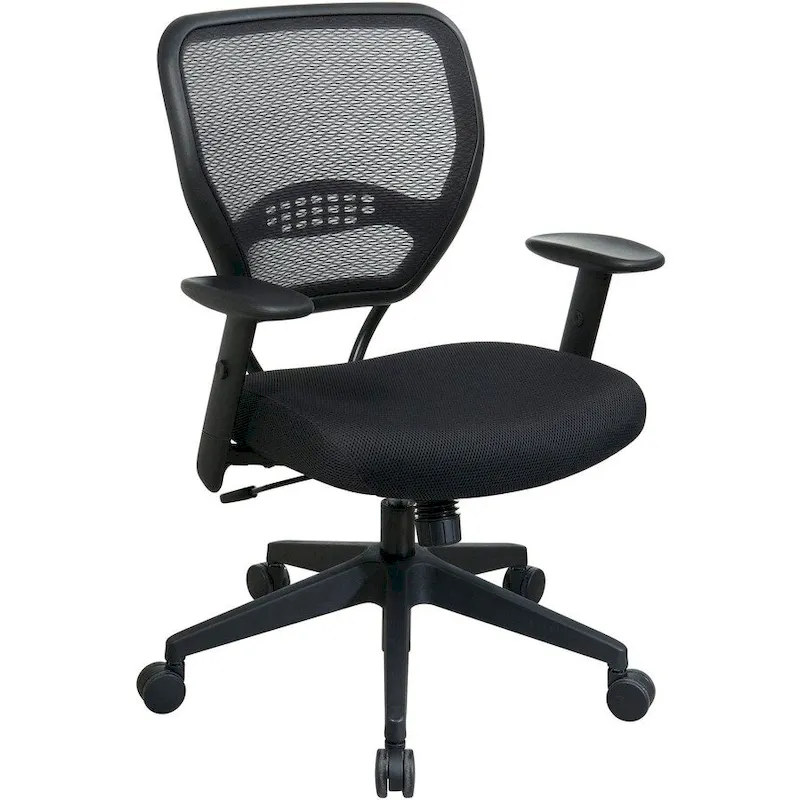 OSP Furniture Managerial Low-Back Chair, 27x26-1/2x42, Black