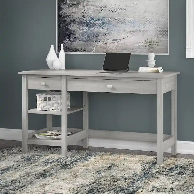 Broadview 54W Computer Desk with Shelves by Bush Furniture