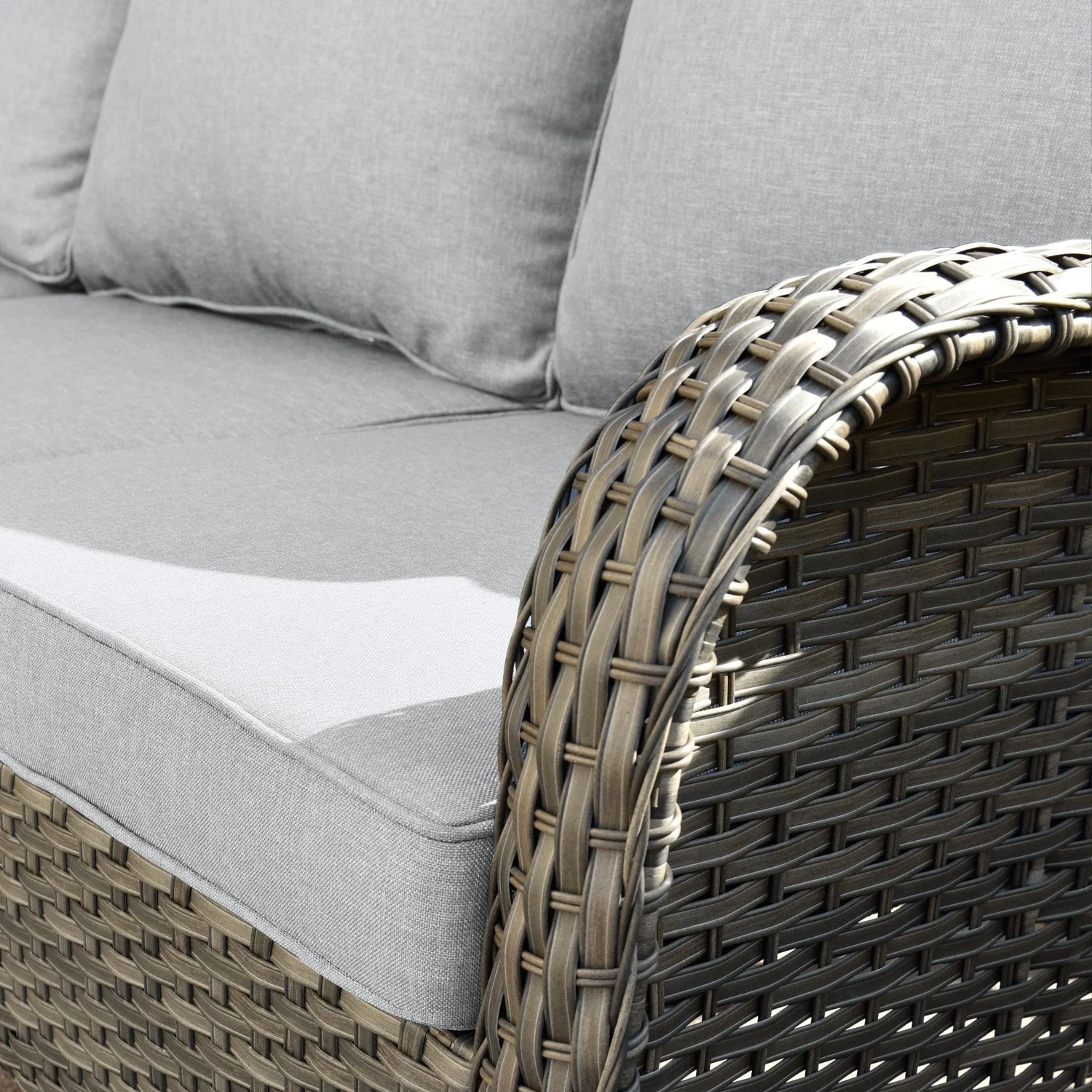 OVIOS 5-piece Patio Wicker High Back Conversation Set