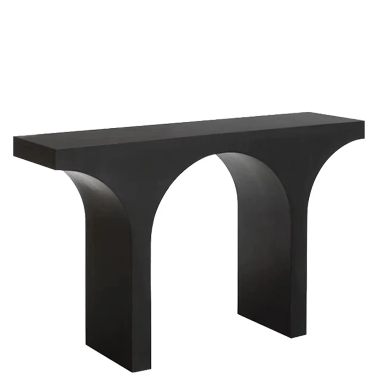 Entryway Rectangular Black Arch Base Console Table