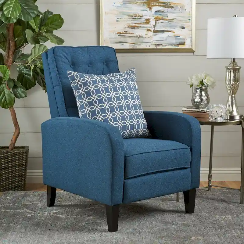 Nievis Tufted Fabric Recliner by Christopher Knight Home