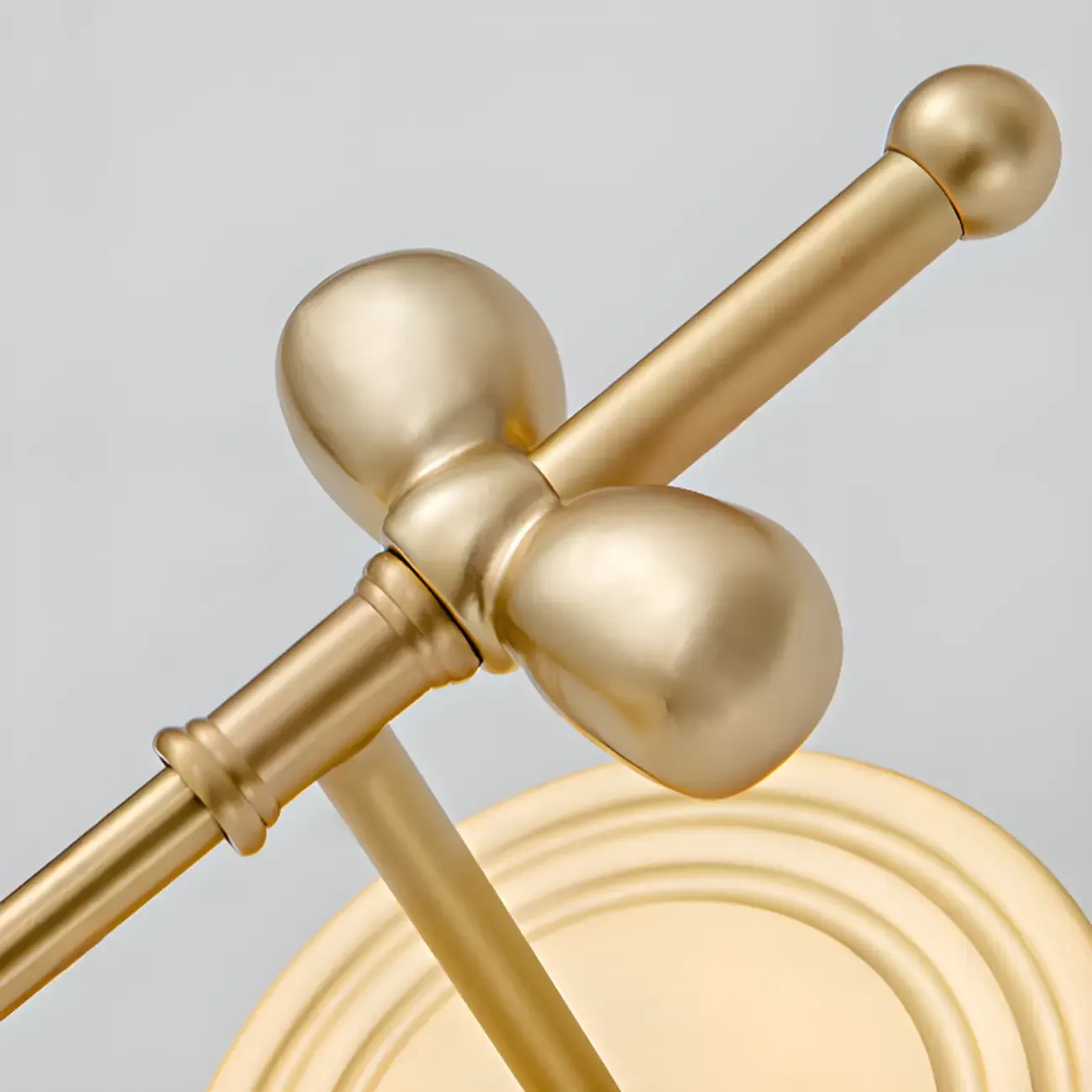 Modern White Bowl Glass Single Golden Wall Lamp